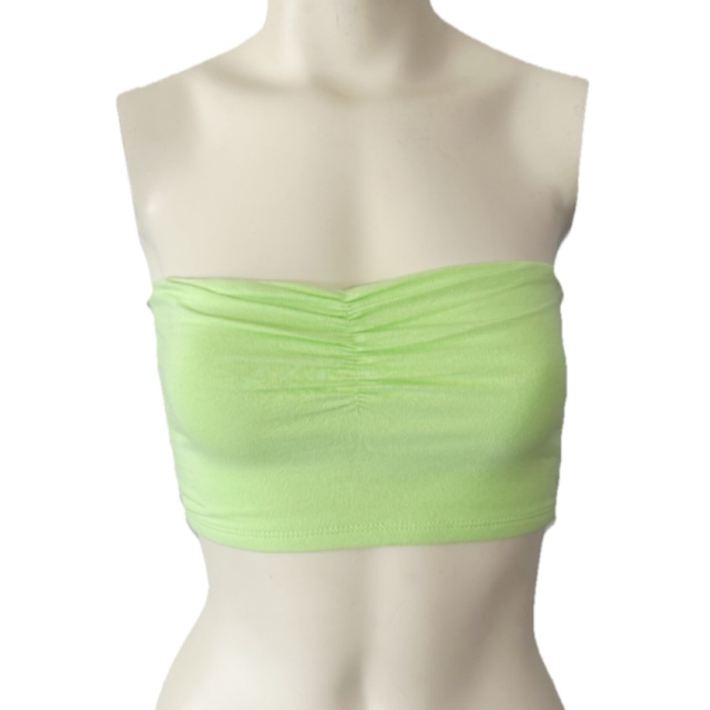 Candy Couture Bandeau Bra GIRLS 12 Apple Green Tube Top